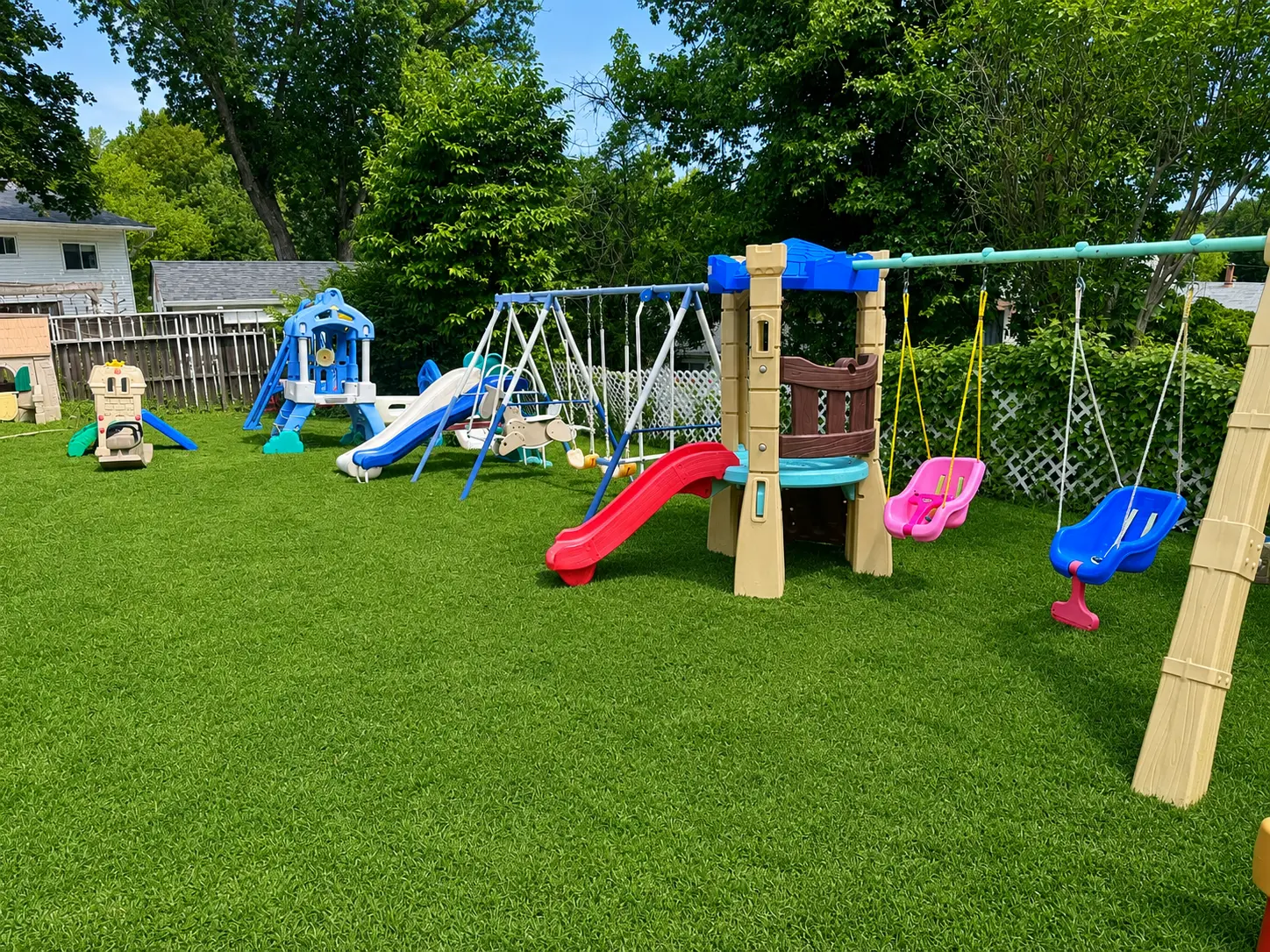 Children's outdoor playground and garden